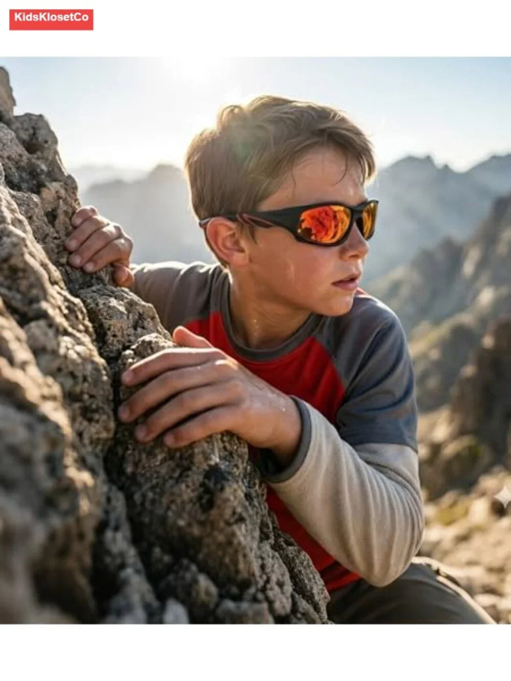 Flexible TPEE Frame Kids Polarized Sunglasses for Sports